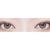 LensVery Poing Hazel Brown — both eyes wearing the contact lenses
