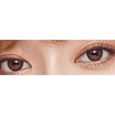 LensVery Poing Violet — both eyes wearing the contact lenses
