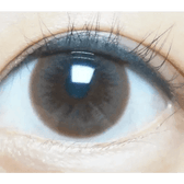 Olens Polla Choco — single-eye close-up showing the contact lens appearance