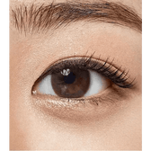 Olens Polla Choco — single-eye close-up showing the contact lens appearance