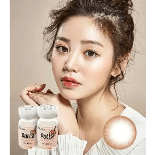 Olens Polla Choco colored contact lens, 13.3mm graphic diameter, 3-6 Months wear
