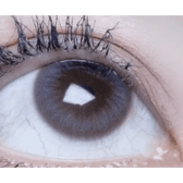 Olens Polla Gray — single-eye close-up showing the contact lens appearance