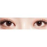 LensTown Precollege Brown — both eyes wearing the contact lenses
