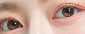 Olens Pure Teen Brown colored contact lens, 12.8mm graphic diameter, Monthly wear