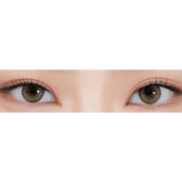 LensRang Real Khaki Green — both eyes wearing the contact lenses