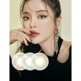 LensRang Real Khaki Green — model portrait showing the contact lens look