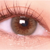 LensRang Real Khaki Green — single-eye close-up showing the contact lens appearance