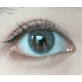 LensRang Real Ocean Gray — single-eye close-up showing the contact lens appearance