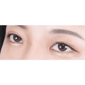 Olens Real Ring 1Day Gray (20p) — both eyes wearing the contact lenses