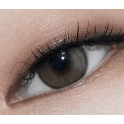 Olens Real Ring 1Day Gray (20p) — single-eye close-up showing the contact lens appearance