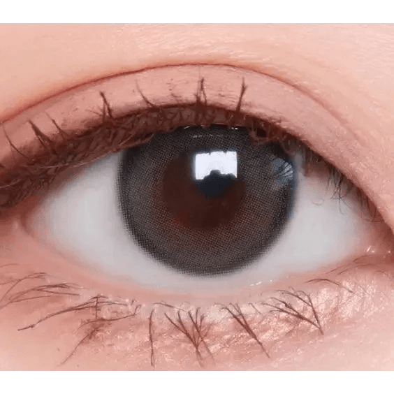 Olens Real Ring 1Day Gray (20p) — single-eye close-up showing the contact lens appearance