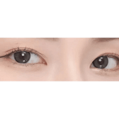 Olens Real Ring Gray — both eyes wearing the contact lenses