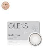 Olens Real Ring Gray Toric (For astigmatism) colored contact lens, 12.5mm graphic diameter, Monthly wear