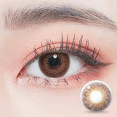LensTown Renaissance Brown — single-eye close-up showing the contact lens appearance