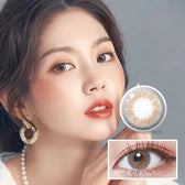 LensTown Retears Gray — model portrait showing the contact lens look