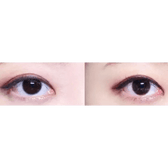 LensVery Rich Ann Cafe Choco (6p) — both eyes wearing the contact lenses