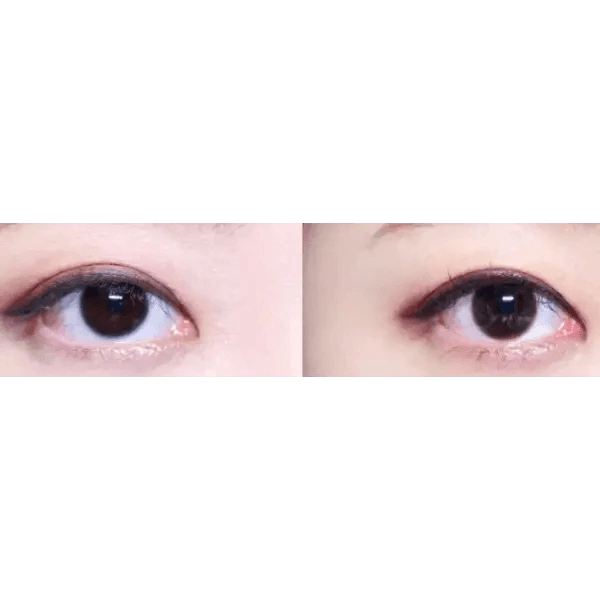 LensVery Rich Ann Cafe Choco (6p) — both eyes wearing the contact lenses