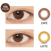 LensVery Rich Ann Cafe Choco (6p) — contact lens appearance comparison