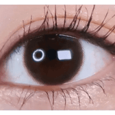 LensVery Rich Ann Cafe Choco (6p) — single-eye close-up showing the contact lens appearance