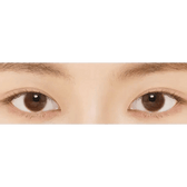 LensVery Rich Ann Cafe Choco (6p) — both eyes wearing the contact lenses