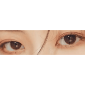LensVery Rich Ann Cafe Choco (6p) — both eyes wearing the contact lenses