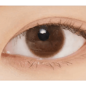 LensVery Rich Ann Cafe Choco (6p) — single-eye close-up showing the contact lens appearance