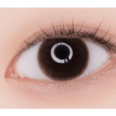 LensVery Rich Ann Cafe Choco (6p) — single-eye close-up showing the contact lens appearance