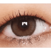 LensVery Rich Ann Indie Brown (6p) — single-eye close-up showing the contact lens appearance