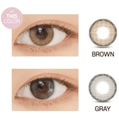 LensVery Rich Ann Indie Brown (6p) — contact lens appearance comparison