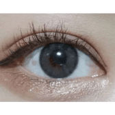 LensVery Rich Ann Indie Gray (6p) — single-eye close-up showing the contact lens appearance