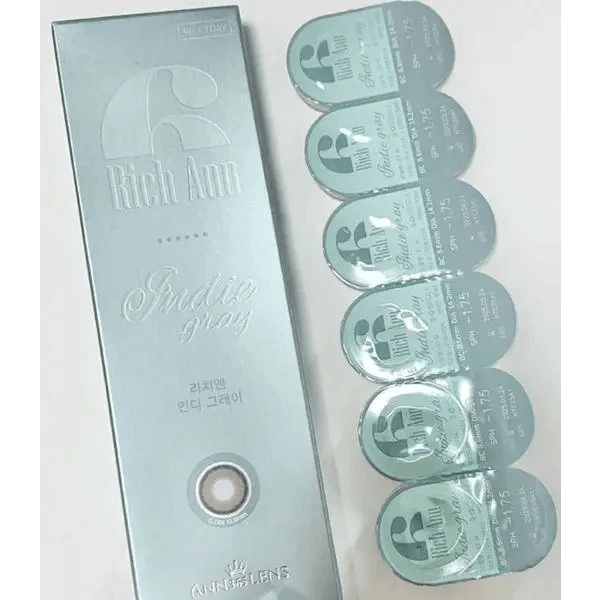 LensVery Rich Ann Indie Gray (6p) — contact lens packaging