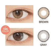 LensVery Rich Ann Indie Gray (6p) — contact lens appearance comparison