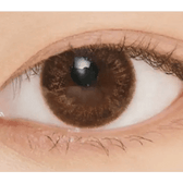 LensVery Rich Ann Jenny Brown (6p) — single-eye close-up showing the contact lens appearance