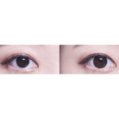 LensVery Rich Ann Jenny Brown (6p) — both eyes wearing the contact lenses