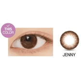 LensVery Rich Ann Jenny Brown (6p) — single-eye close-up showing the contact lens appearance