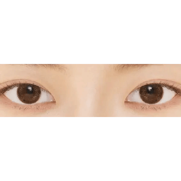 LensVery Rich Ann Jenny Brown (6p) — both eyes wearing the contact lenses