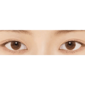 LensVery Rich Ann Latte Brown (6p) — both eyes wearing the contact lenses