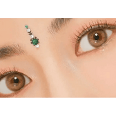 LensVery Rich Ann Mellow Brown (6p) — both eyes wearing the contact lenses