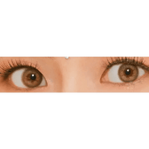 LensVery Rich Ann Mellow Brown (6p) — both eyes wearing the contact lenses