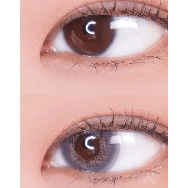 LensVery Rich Ann Mellow Gray (6p) — contact lens appearance comparison
