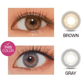 LensVery Rich Ann Mellow Gray (6p) — contact lens appearance comparison
