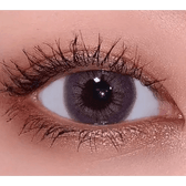 LensVery Rich Ann Mellow Gray (6p) — single-eye close-up showing the contact lens appearance
