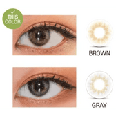 LensVery Rich Ann Natural Brown (6p) — contact lens appearance comparison