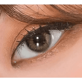 LensVery Rich Ann Natural Brown (6p) — single-eye close-up showing the contact lens appearance
