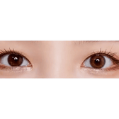 LensVery Rich Ann Natural Brown (6p) — both eyes wearing the contact lenses