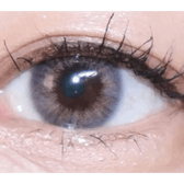 LensVery Rich Ann Natural Gray (6p) — single-eye close-up showing the contact lens appearance