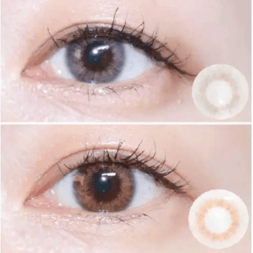 LensVery Rich Ann Natural Gray (6p) — contact lens appearance comparison