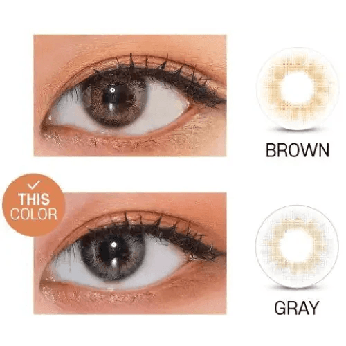 LensVery Rich Ann Natural Gray (6p) — contact lens appearance comparison