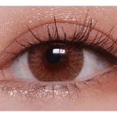 LensVery Rich Ann Shine Brown (6p) — single-eye close-up showing the contact lens appearance