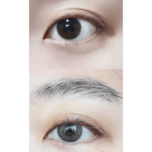 LensVery Rich Ann Shine Gray (6p) — contact lens appearance comparison